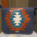 used Denim Bag/native　patchwork