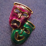USED /two FACES Brooch