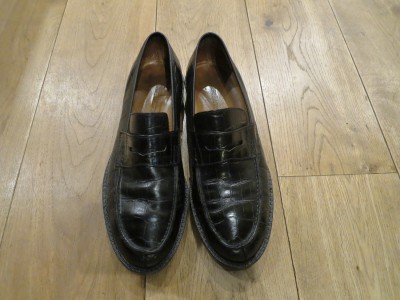 RALPH LAUREN / embossing leather shoes