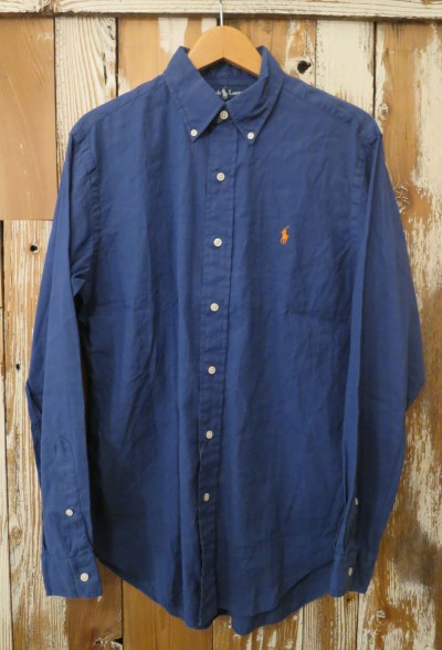 Ralph Lauren / Cotton Linen L/S B.D. Shirt (DEAD STOCK)