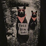 LADIES USED Bear print T-shirts