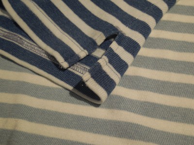 Revo.　Indigo Border Boatneck Tee